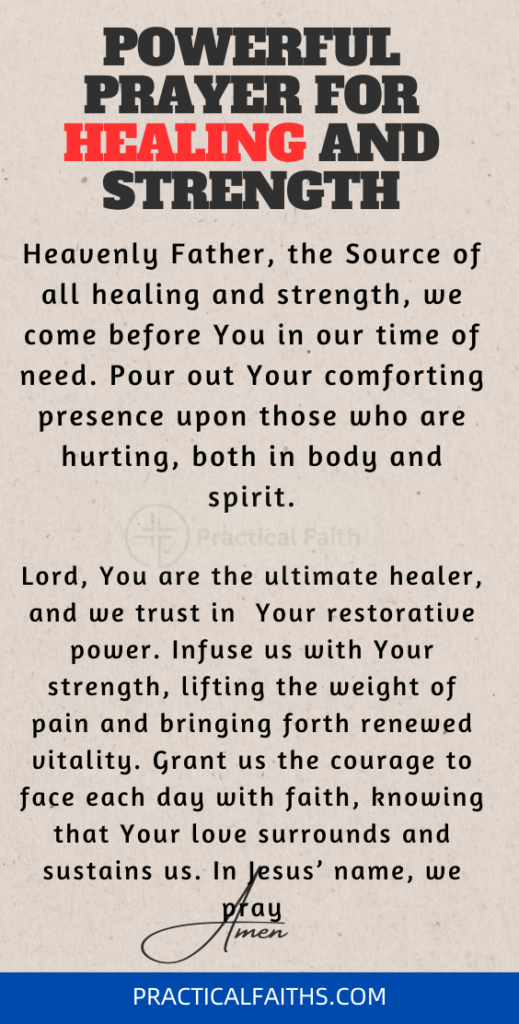 healing journey prayer