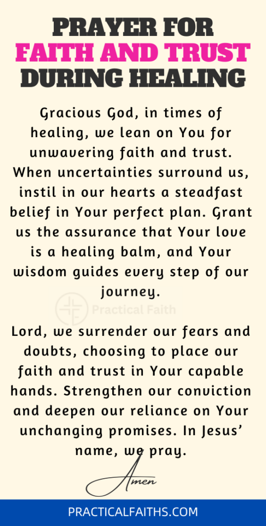 healing journey prayer