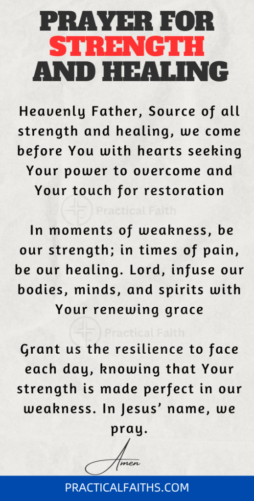 healing journey prayer