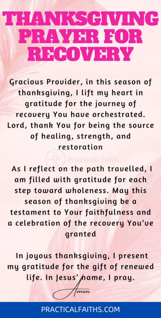 healing journey prayer