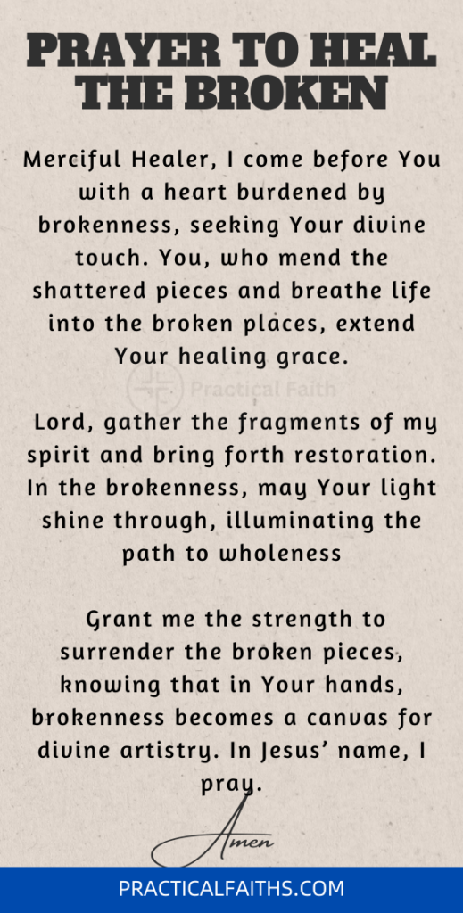 healing journey prayer