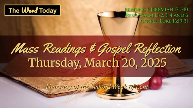 Daily Mass Reading 20th March